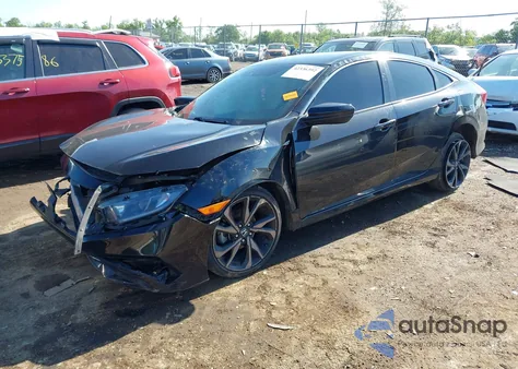 2020 Honda Civic Sport z USA, uszkodzony, nr VIN 2HGFC2F83LH502125